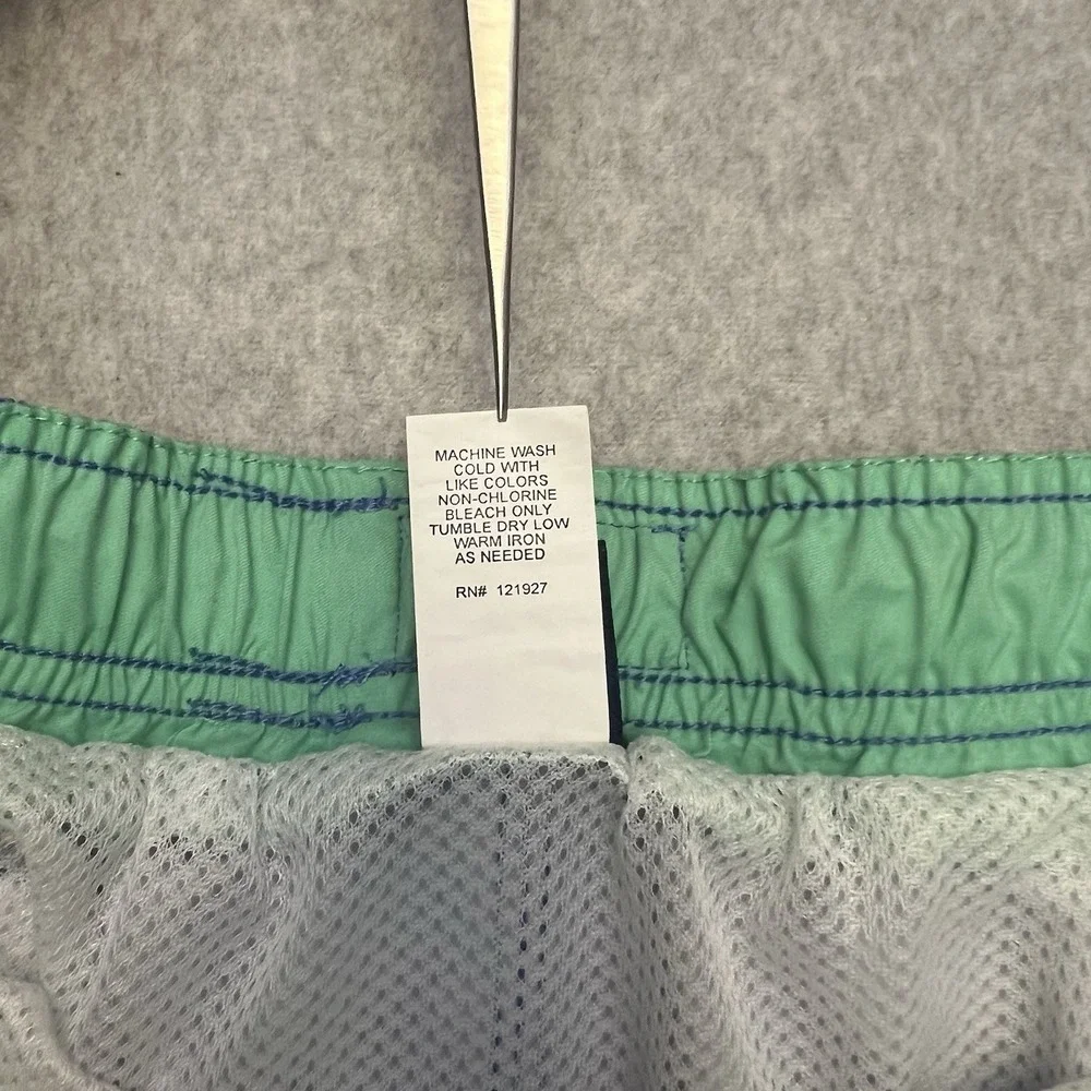 Johnnie O Swim Trunks Men's XL Blue Surf Board AOP Drawstring Beach Resort Sun